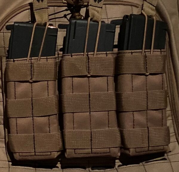Triple Mag Pouch Open Top- Tan