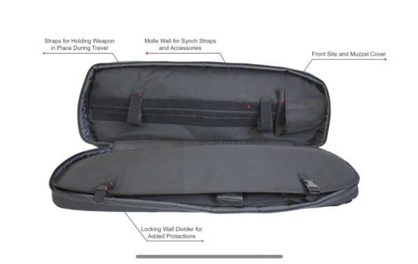 Frame 36" Rifle Case w/Backpack Strap -Black - Image 4