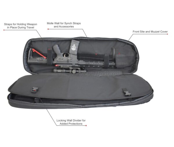Frame 36" Rifle Case w/Backpack Strap -Black - Image 5